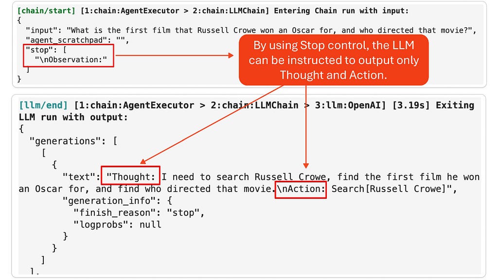 工具调用与 Observation 回写示意。